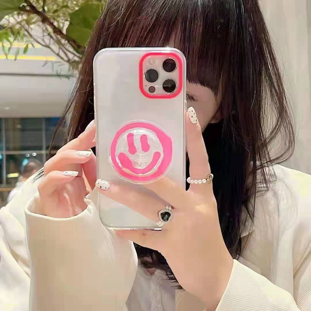 new cartoon Transparent drip holder mobile phone case cover for iPhone12 iPhoneXS/11 mobile phone case