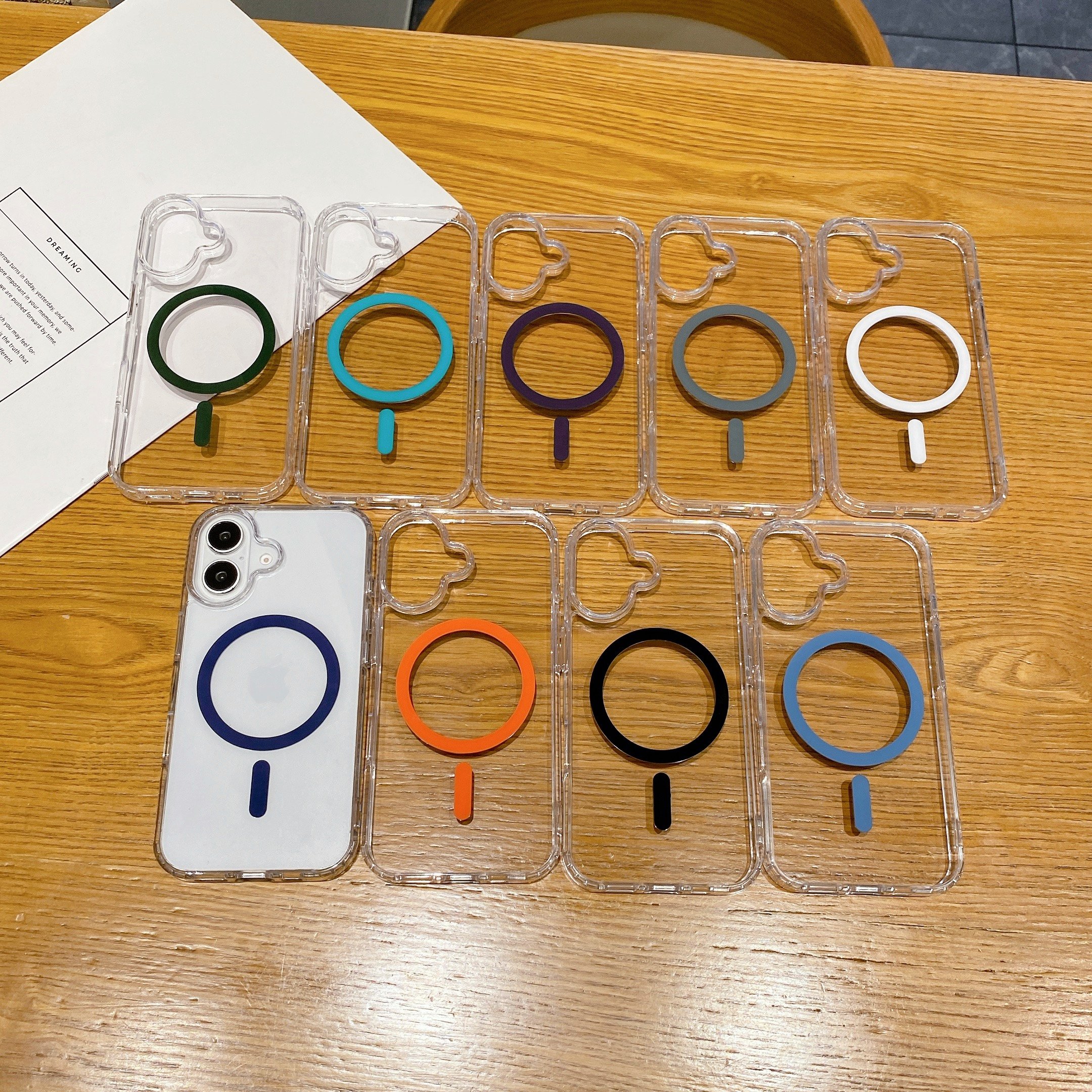High quality Acrylic clear phone case for iPhone 16 15 transparent magnetic mobile phone case for iPhone 15 14 13 12 11 pro max