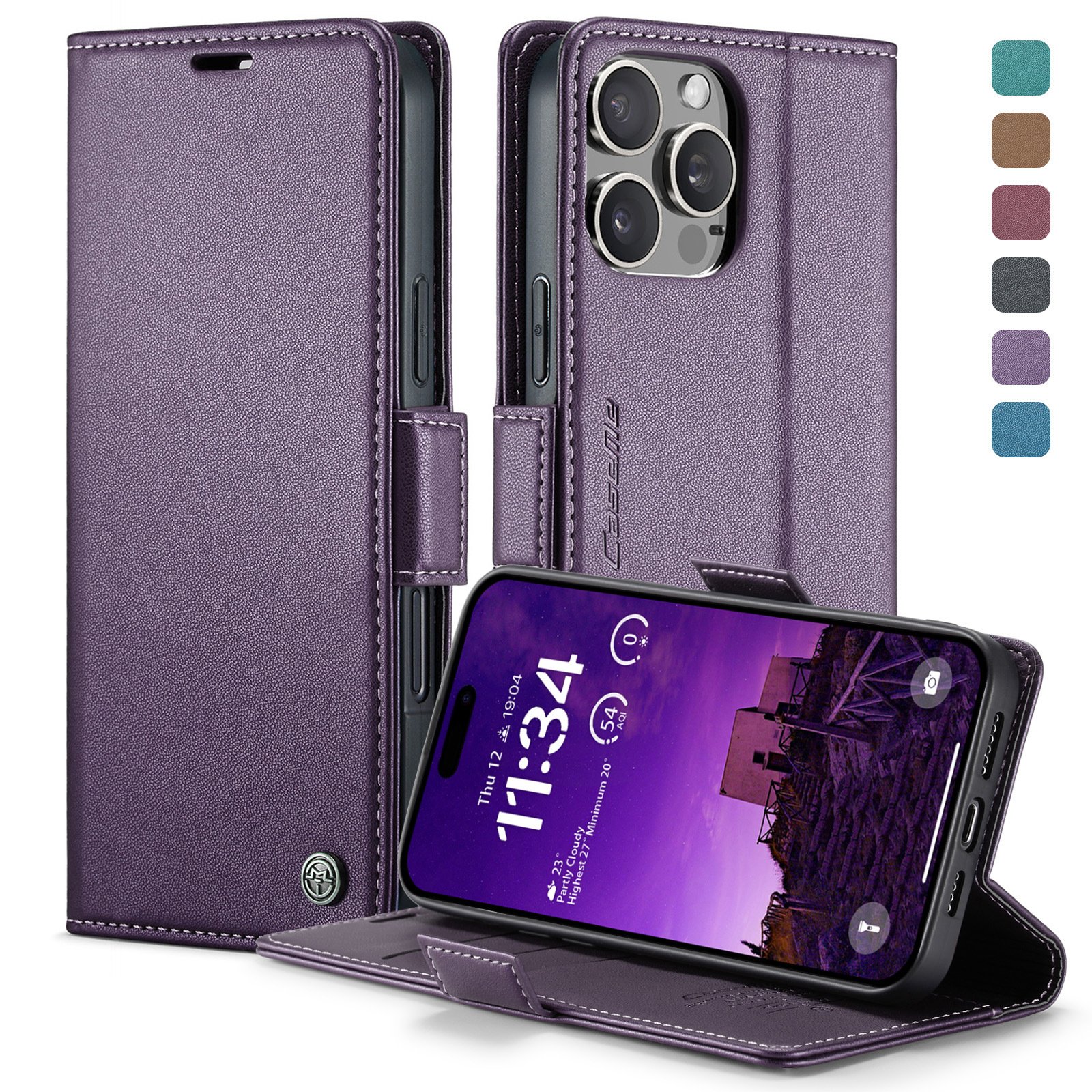 Leather Case 16pro for 13pro Mobile Phone Case for iphone15promax Card 12 Card Holder 11 Wallet Protective Case 14pro Male 12
