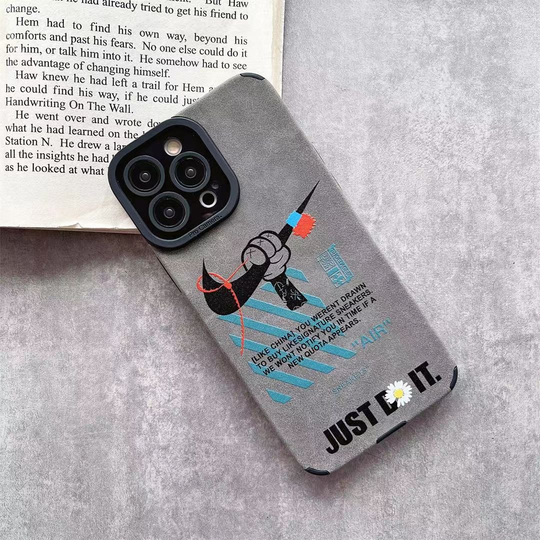 Hipster flip fur personality broken hook soft phone case for iphone 11 12 13 14 15promax