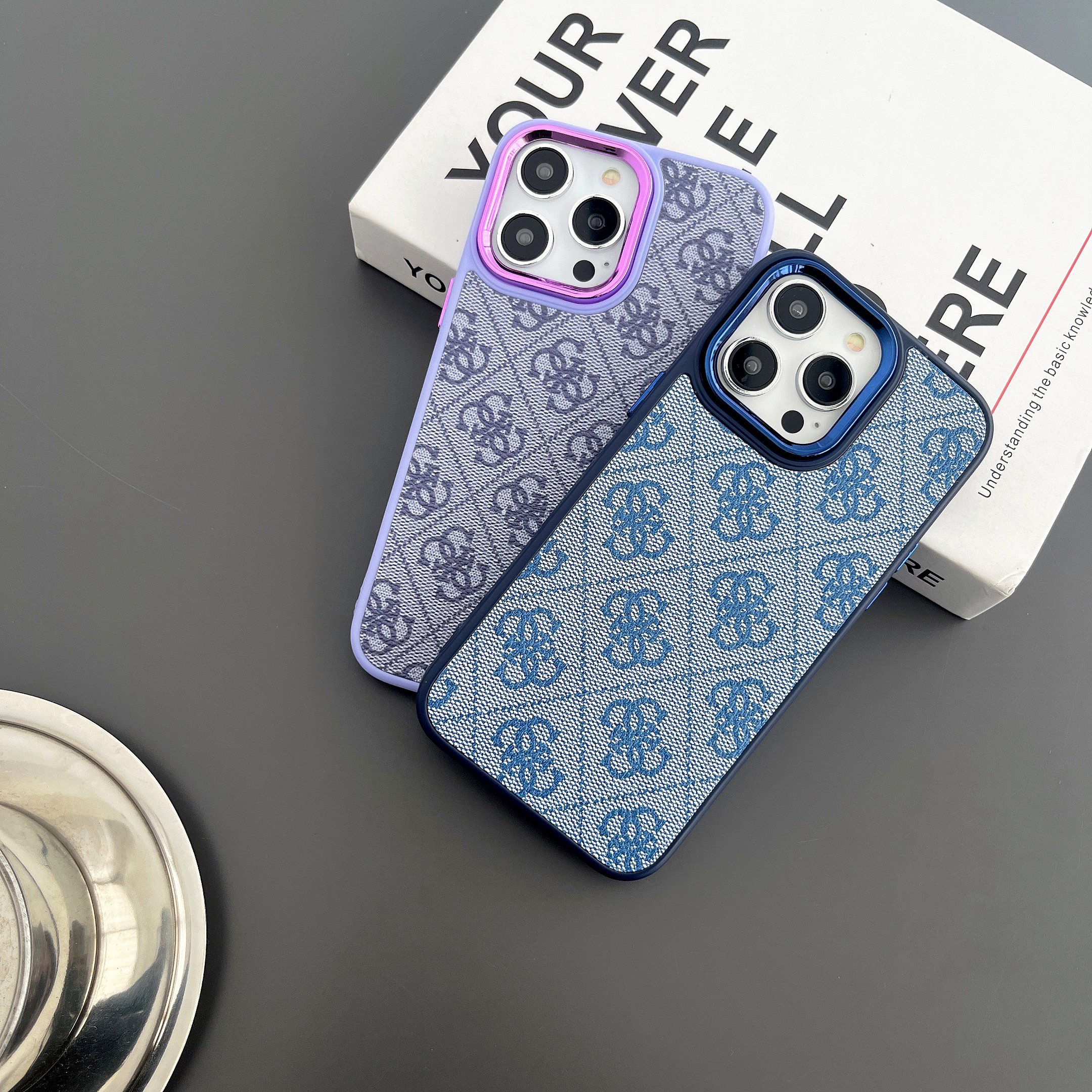 Factory Wholesale Famous Brand Colorful Leather Mobile Phone Accessories Case Back Cover For Iphone 12 13 14 15 Pro Max