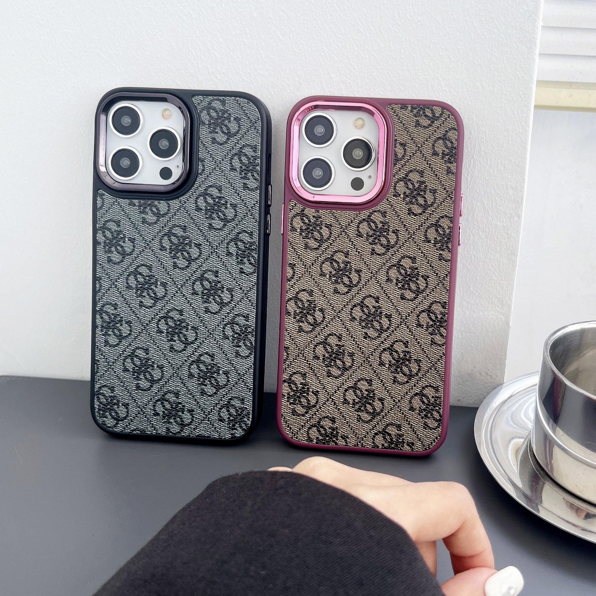 Factory Wholesale Famous Brand Colorful Leather Mobile Phone Accessories Case Back Cover For Iphone 12 13 14 15 Pro Max