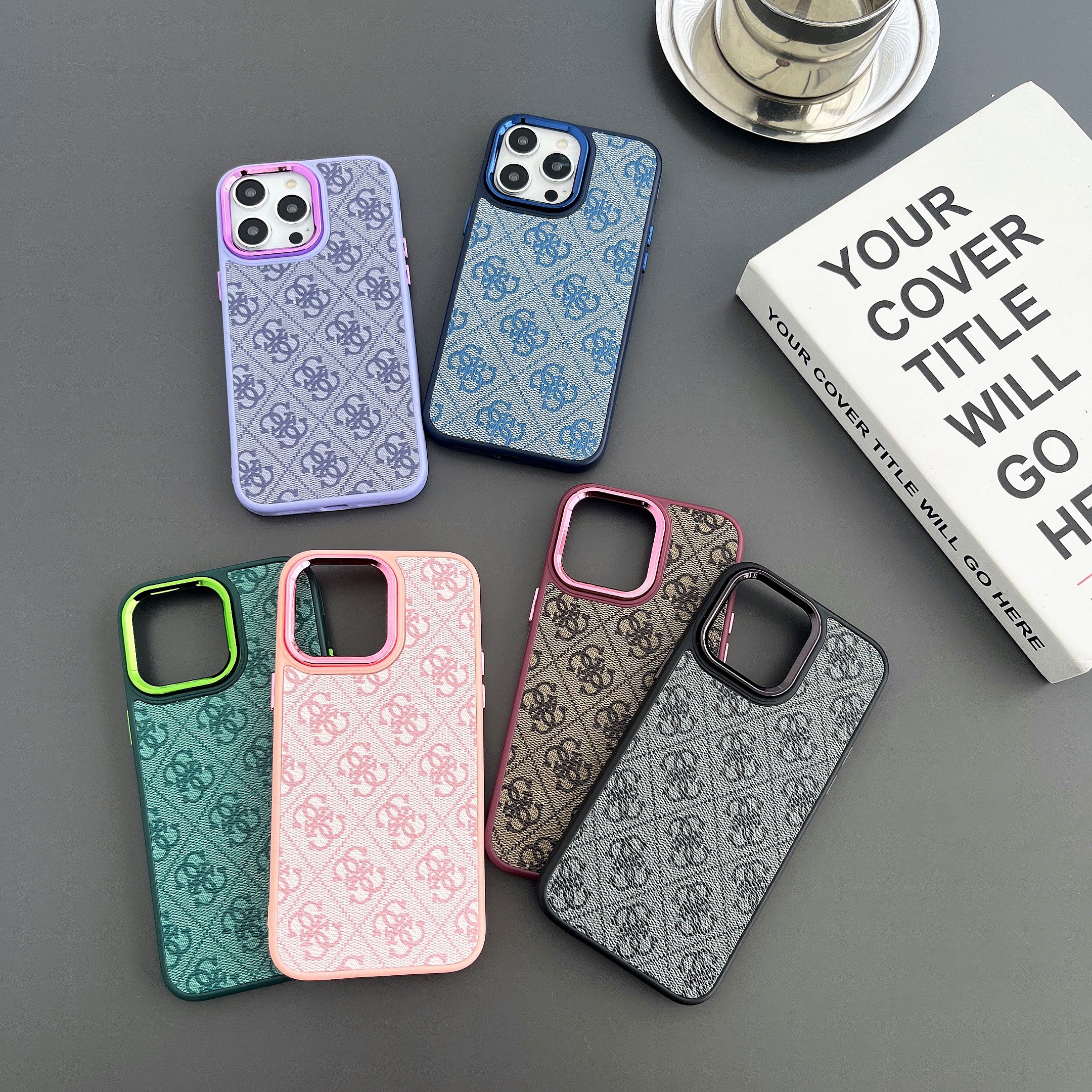 Factory Wholesale Famous Brand Colorful Leather Mobile Phone Accessories Case Back Cover For Iphone 12 13 14 15 Pro Max
