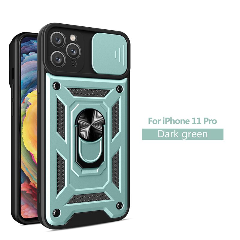 Mobile Phone Accessories Case For iPhone 11pro Back Cover with Ring Holder Shockproof Phone Case