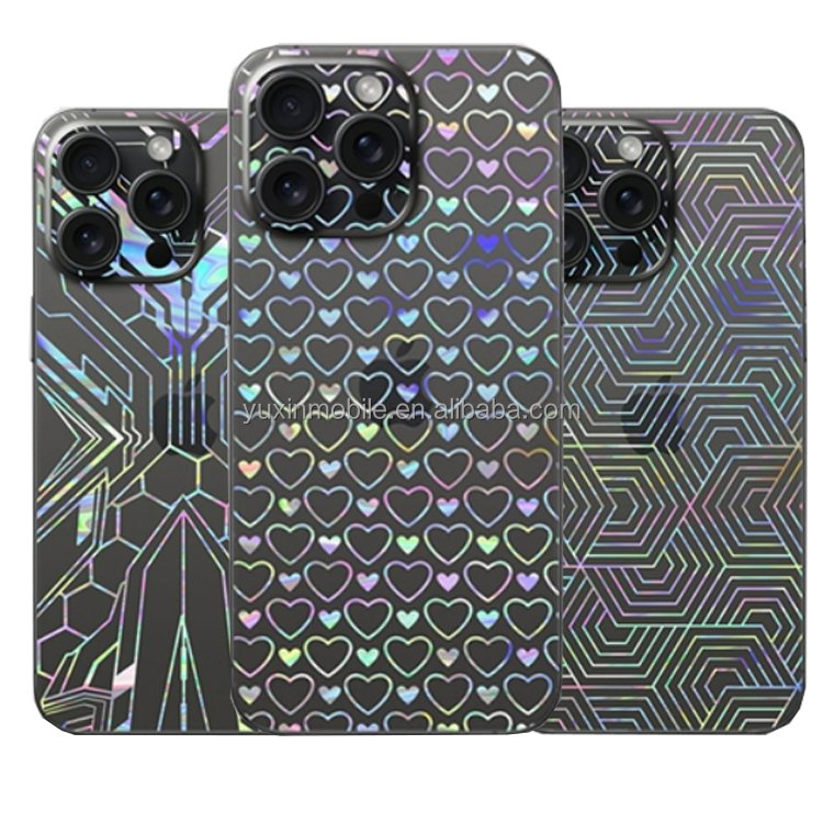 Semi-translucent Shiny back protective film customized mobile back skin sticker for cutting machine mobile