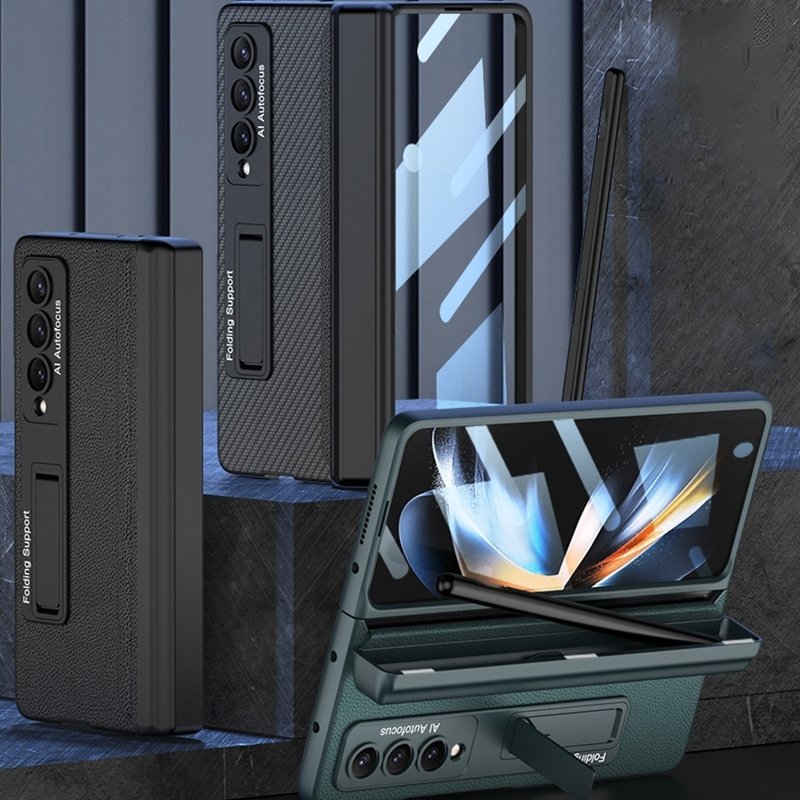 Wear-resistant GKK Integrated Magnetic Flip Plain PU Mobile Phone Case For Samsung Galaxy Z Fold4