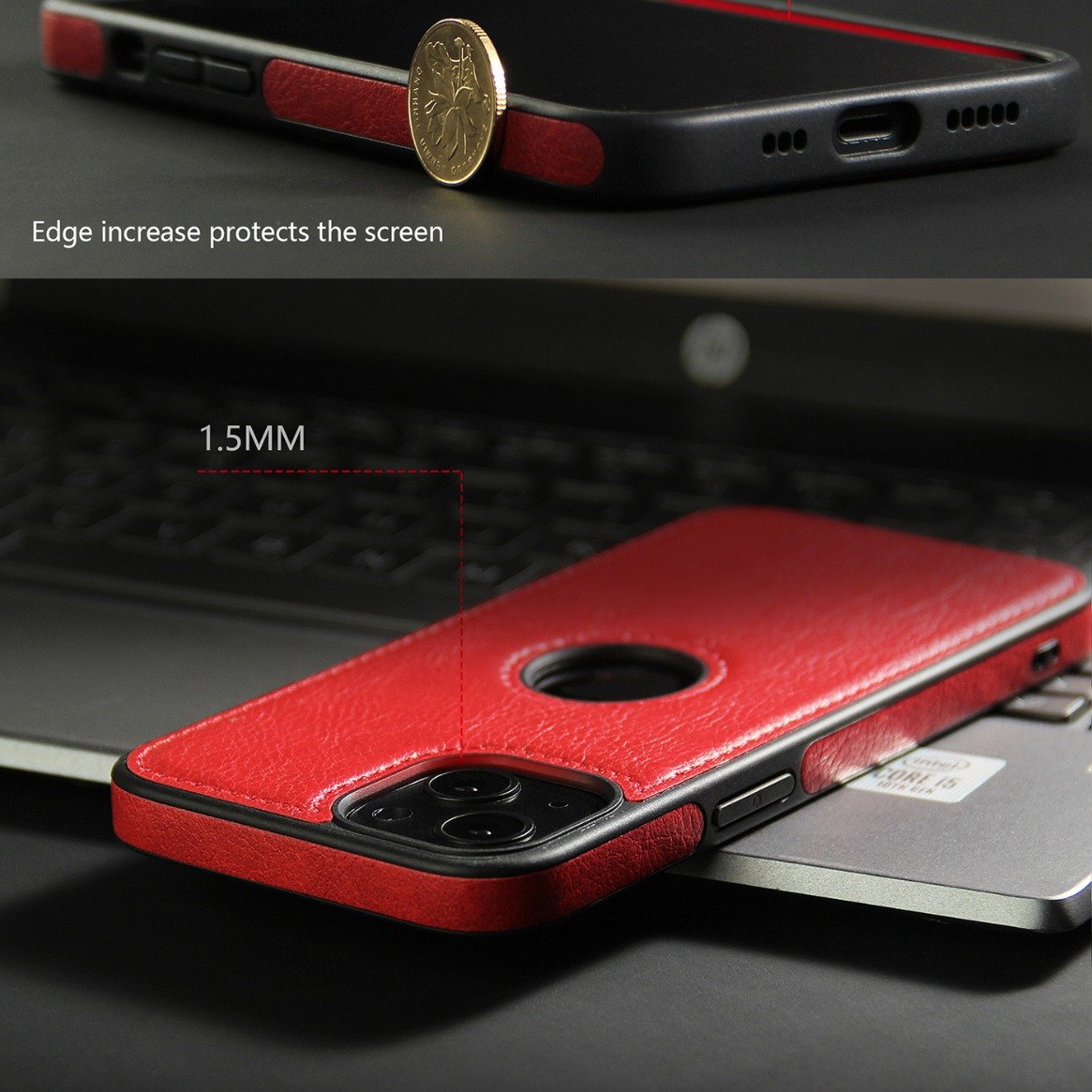 Men Leather Phone Case for iPhone 15 14 13 12 Pro Max Luxury Leather Logo Hole Case for iPhone Shell Cover for iPhone 16 Leather