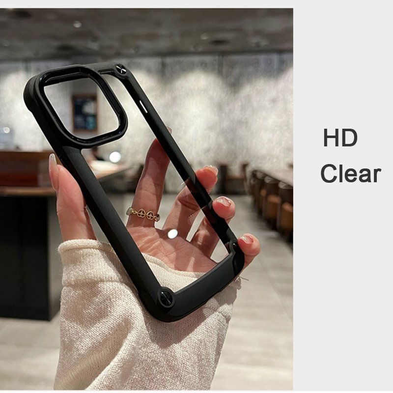 Heavy Duty Shockproof Soft Bumper Hard Cover Clear Phone Case for iphone 16 15 14 13 12 11 Pro Max Plus X XS XR 7 8 SE Cases