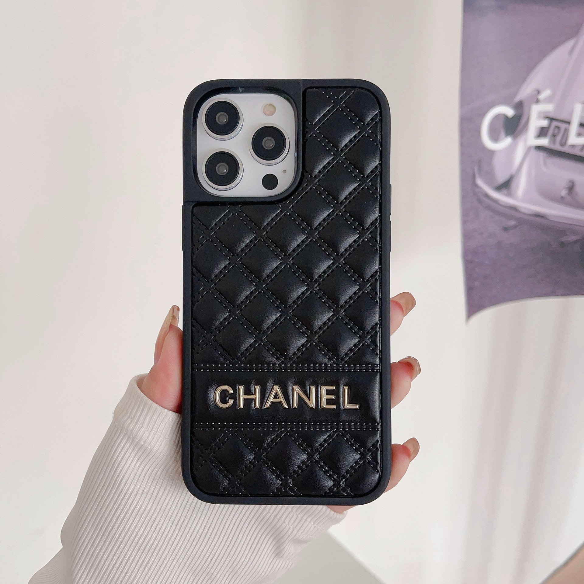 Fashion Brand Pradaing Pu Leather Phone Case Mobile Shockproof Protect Case For iPhone 14 plus 13 12 11 Pro max XS XR Cover