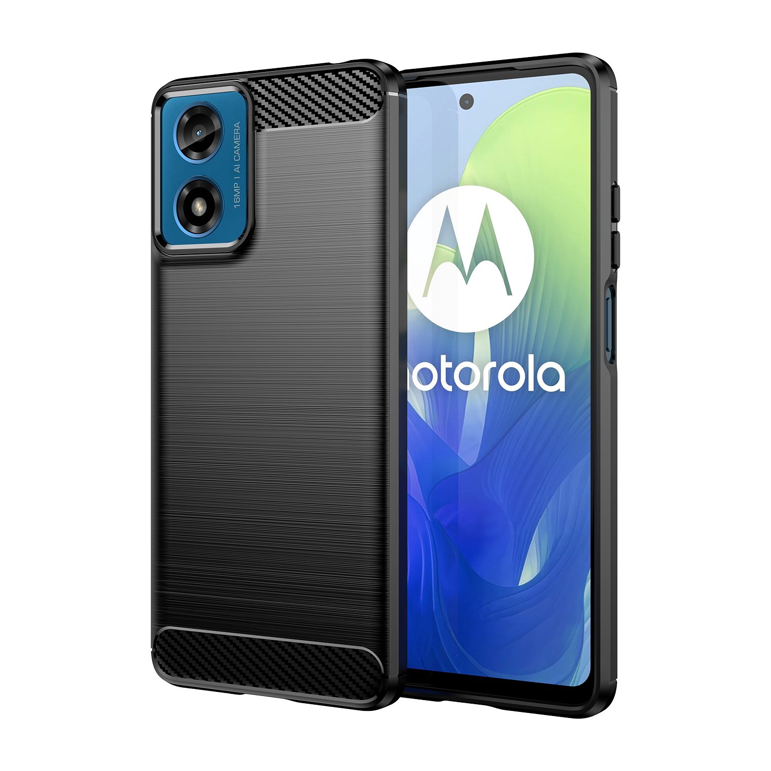 Carbon Fiber Rugged Shockproof Soft TPU Back Cover For Motorola Moto G85 G24 G34 G04 Moto G Power 5G 2024 Mobile Phone Case