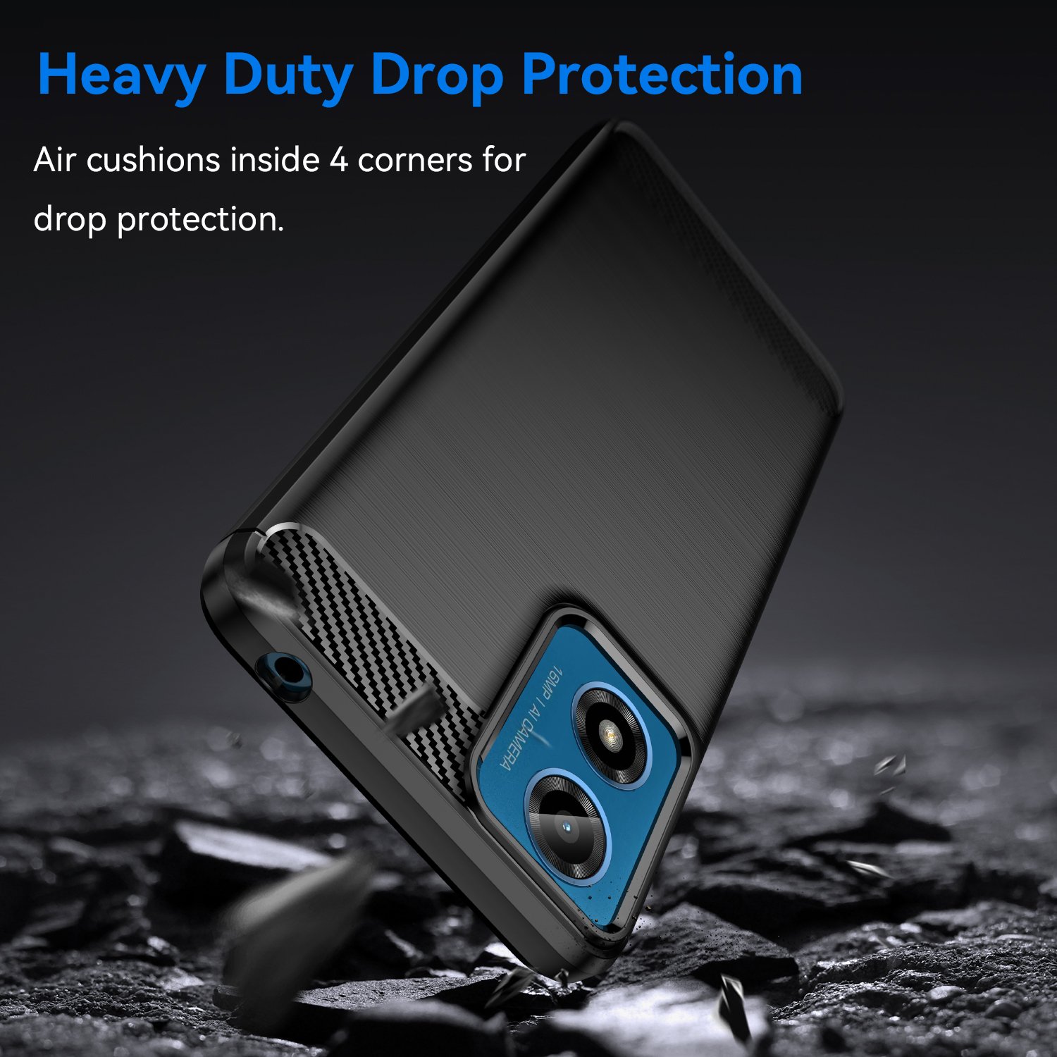 Carbon Fiber Rugged Shockproof Soft TPU Back Cover For Motorola Moto G85 G24 G34 G04 Moto G Power 5G 2024 Mobile Phone Case