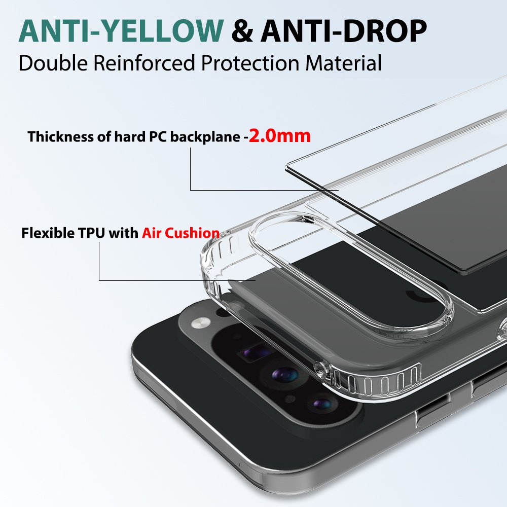 for Google Pixel 9 Pro Clear Scratchproof Shockproof Mobile Phone Case Bulk Wholesale