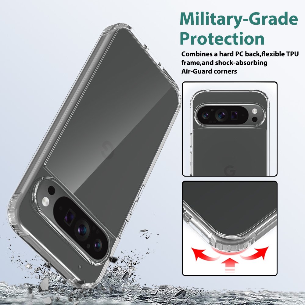 for Google Pixel 9 Pro Clear Scratchproof Shockproof Mobile Phone Case Bulk Wholesale