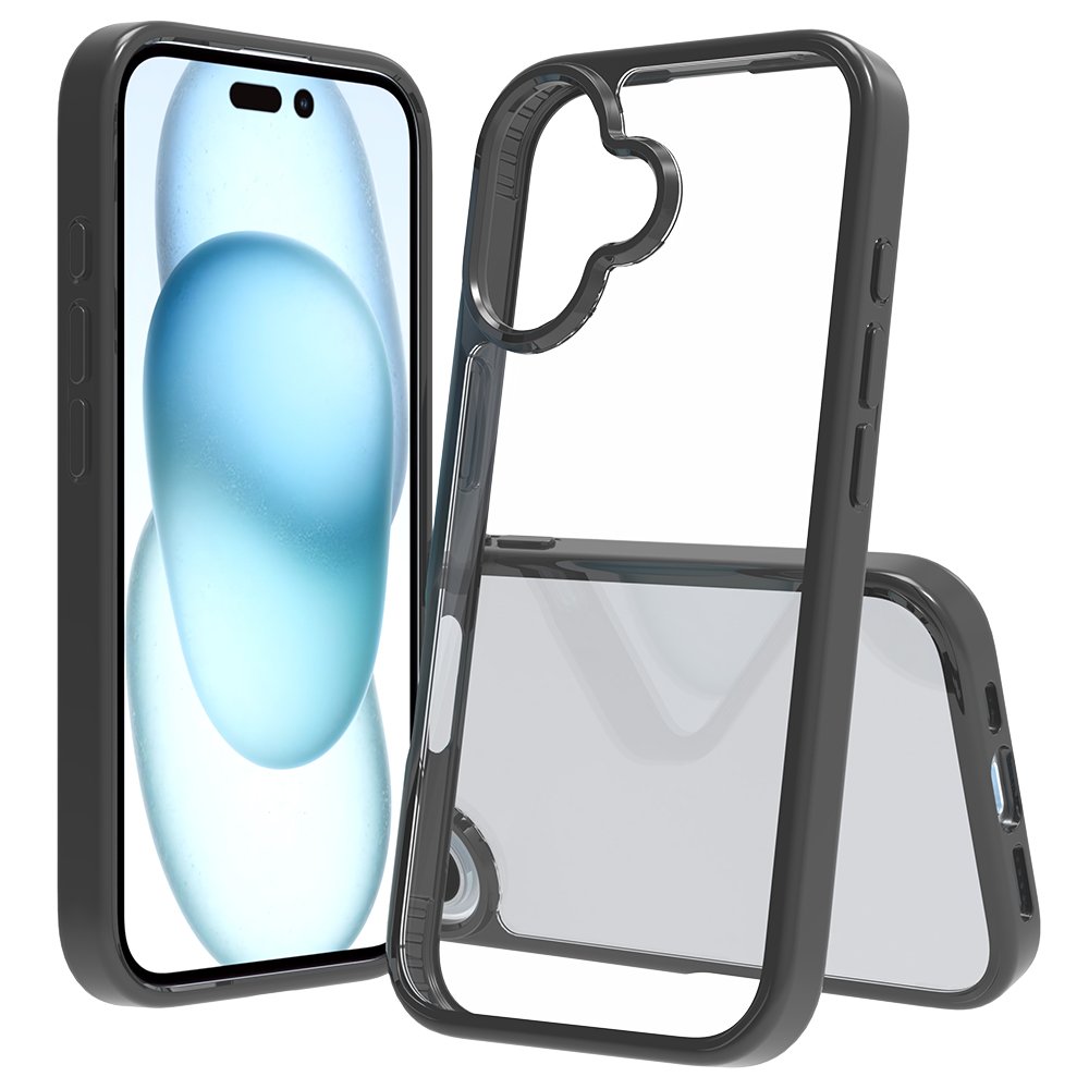 Hot selling 2.0MM Thickness Clear TPU Acrylic Shockproof Mobile Phone Case For Iphone 16 Anti-Yellowing Transparent Back Cover