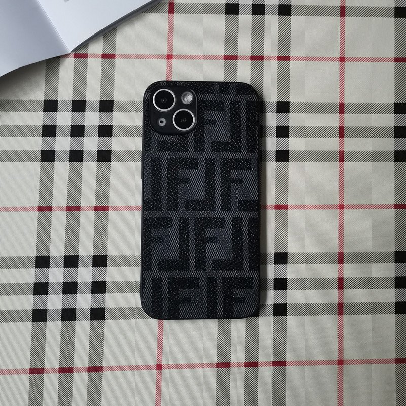 Luxury fashion brand shockproof Letter F Leather Phone case for iphone 16 15 14 13 12 11 plus/pro/pro max