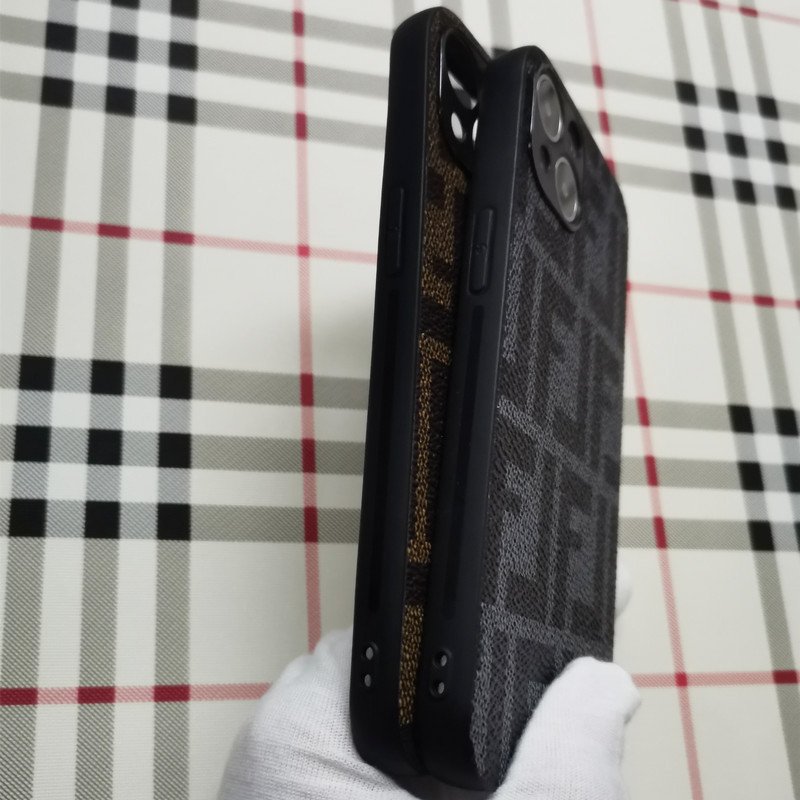 Luxury fashion brand shockproof Letter F Leather Phone case for iphone 16 15 14 13 12 11 plus/pro/pro max