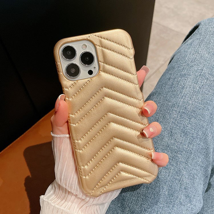 OEM Women Fashion Lambskin three-dimensional Pu Leather Mobile Phone Case for iphone X/XS/11/12 Pro max/13