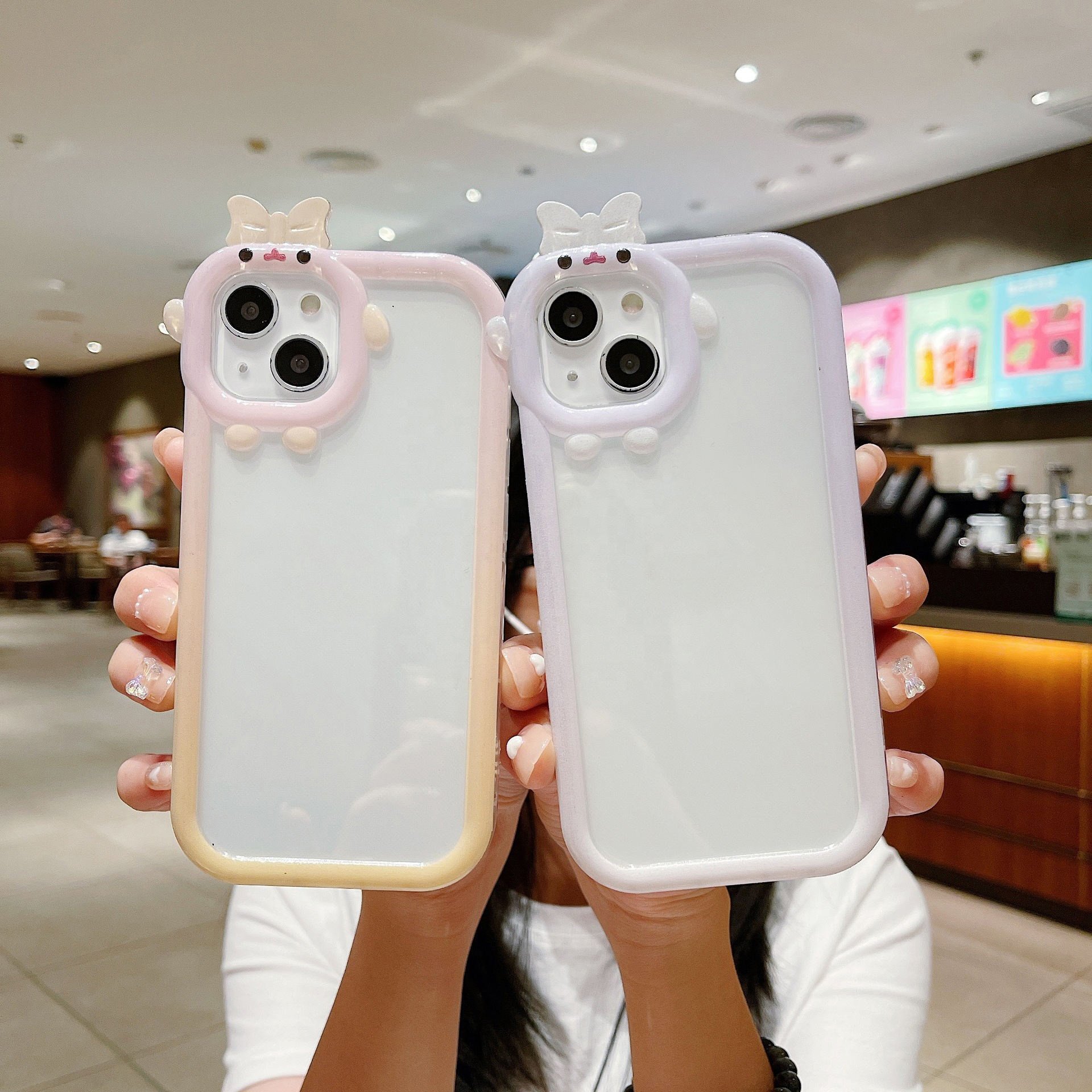 Wholesale Cheap Mini Monster Two-Tone Gradient TPU Phone Case For Iphone 14 13