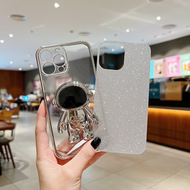 new astronaut shockproof case for iPhone folding stand mobile bling phone cover for iPhone 13 14 pro max astronaut case