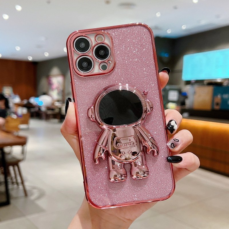 new astronaut shockproof case for iPhone folding stand mobile bling phone cover for iPhone 13 14 pro max astronaut case