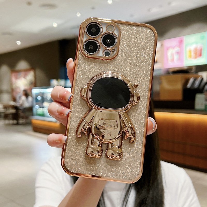 new astronaut shockproof case for iPhone folding stand mobile bling phone cover for iPhone 13 14 pro max astronaut case