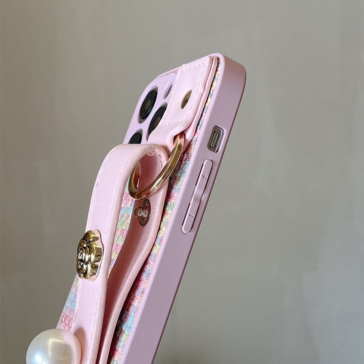 Honatop NewPearl Wrist Strap Weave Leather Mobile Phone Case For iPhone 16 15 14 13 12 pro max 11 Shock Protect Back Cover Shell