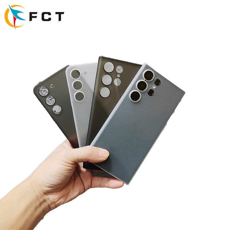 Customized Logo Carbon Fiber Texture Full Camera Protection Mobile Phone Case For Samsung Galaxy S24 Ultra Case