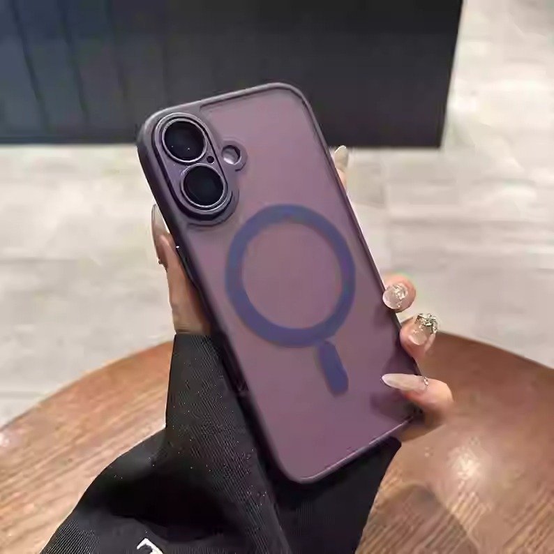 For iPhone 16 Pro Max Phone Case Magnetic Mobile Phone Cover For iPhone 15 14 13 12 11 Pro Max Shockproof Matte Cellphone Funda
