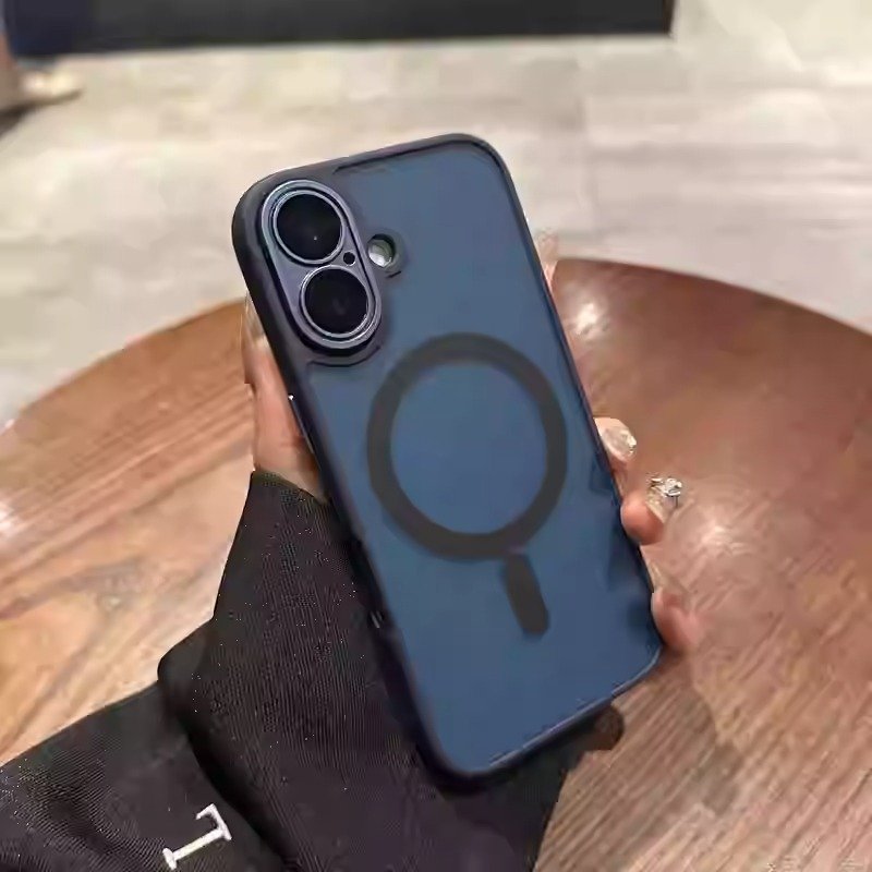 For iPhone 16 Pro Max Phone Case Magnetic Mobile Phone Cover For iPhone 15 14 13 12 11 Pro Max Shockproof Matte Cellphone Funda