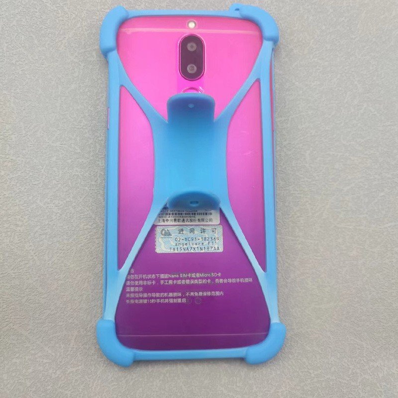 silicone anti-fall universal spring holder Mobile phone case hardware protective cover for iphone for samsung