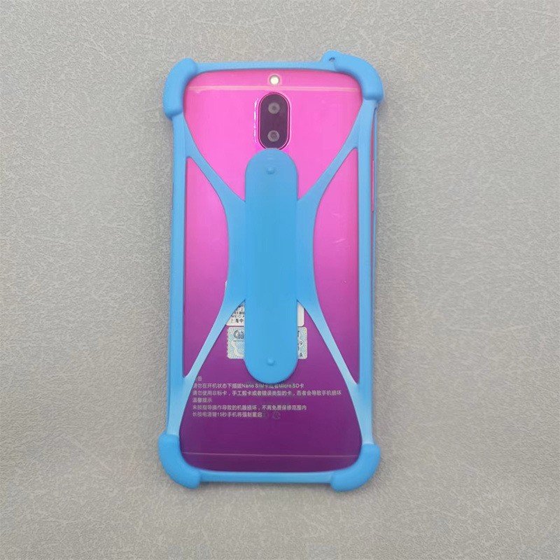 silicone anti-fall universal spring holder Mobile phone case hardware protective cover for iphone for samsung