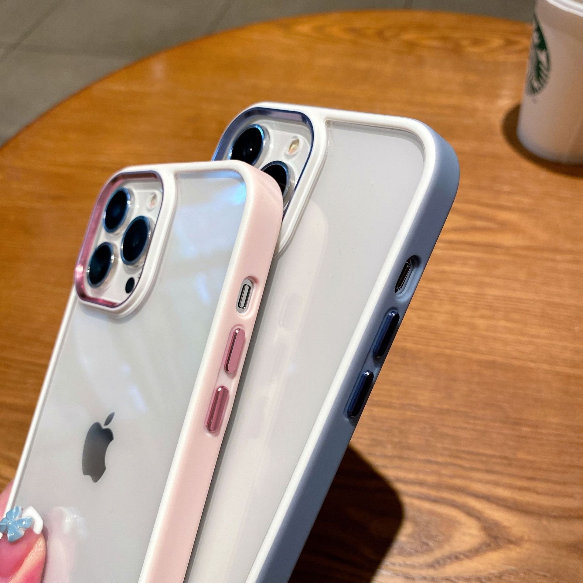 Dual color metal gold shield for apple 13 case for iPhone13Promax transparent anti-drop mobile phone case