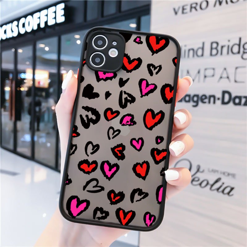 High quality love Leopard hard Mobile phone Case For iPhone 15 pro