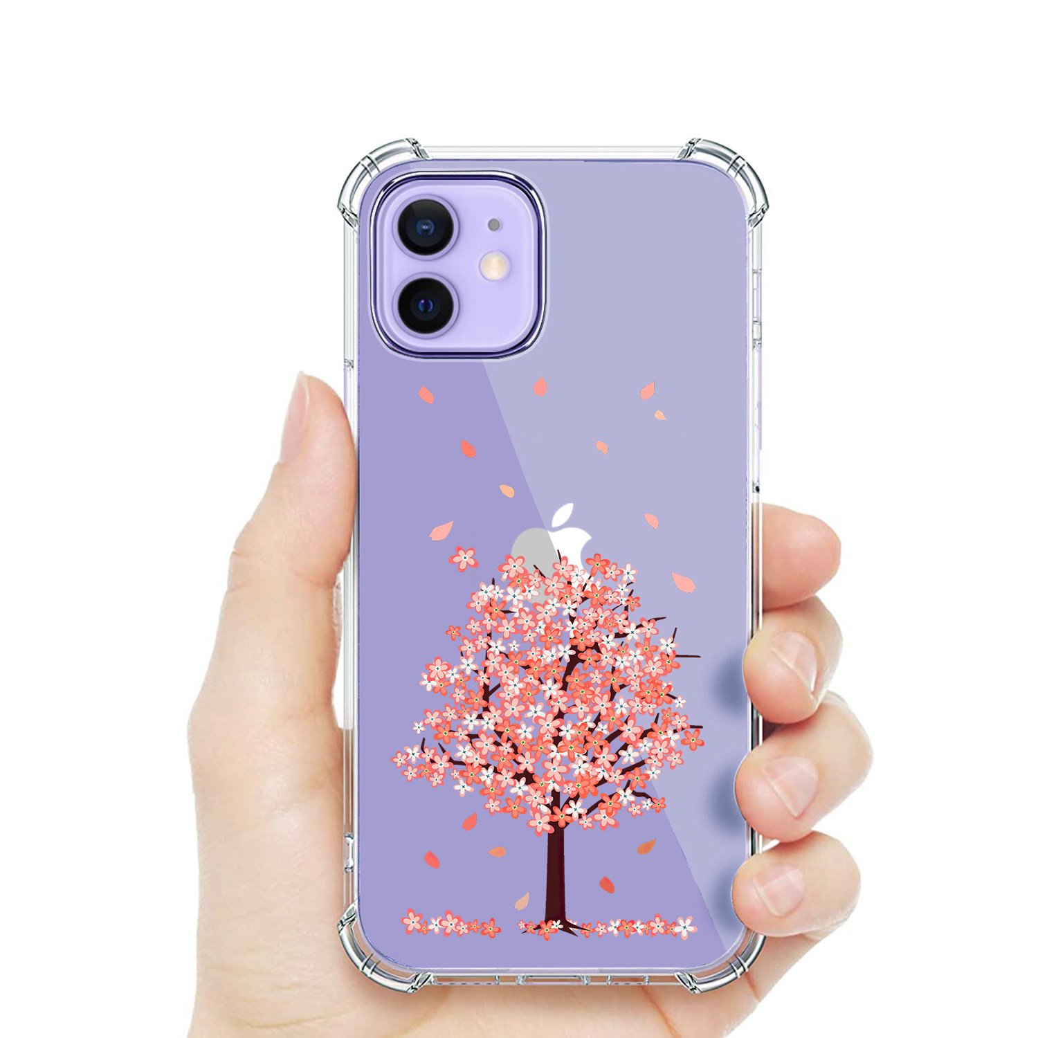 Flower Design Transparent Women Girls Print TPU Clear Mobile Phone Case For iPhone 13 12 11 Cover