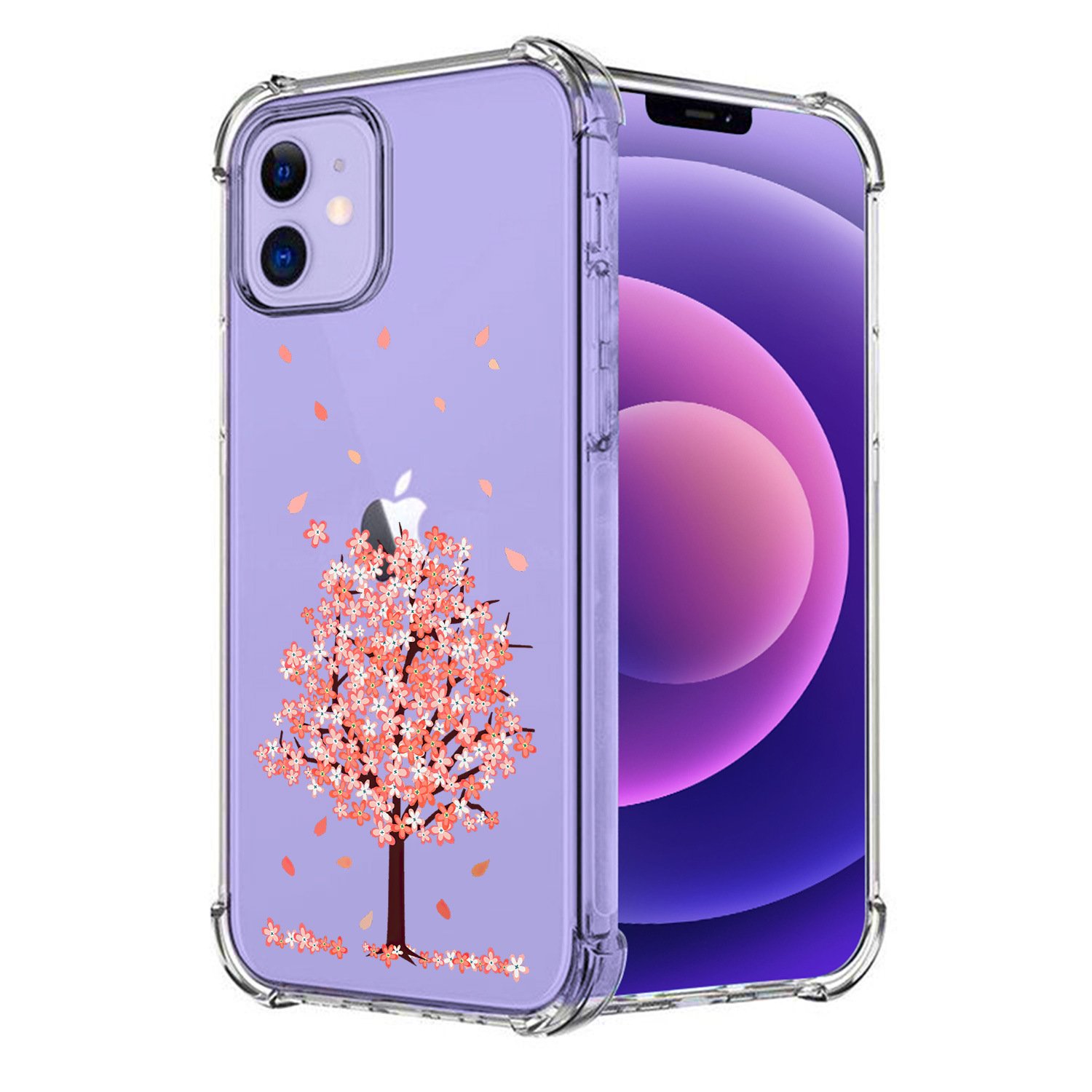 Flower Design Transparent Women Girls Print TPU Clear Mobile Phone Case For iPhone 13 12 11 Cover