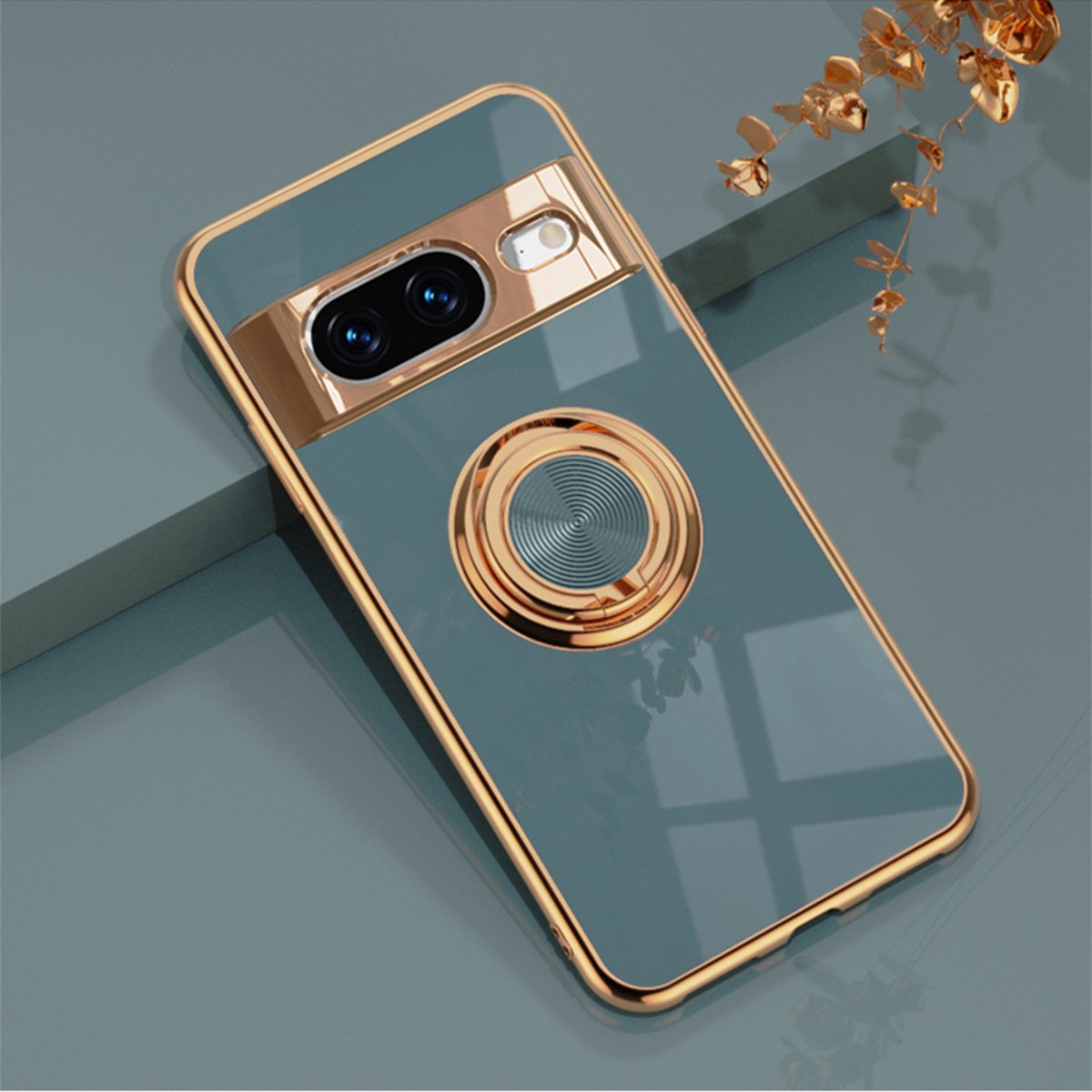 6d Electroplating Ring bracket Protective Case Soft Tpu Shell Magnetic Car Mount Mobile Phone Cases For Google Pixel 9 9pro 8