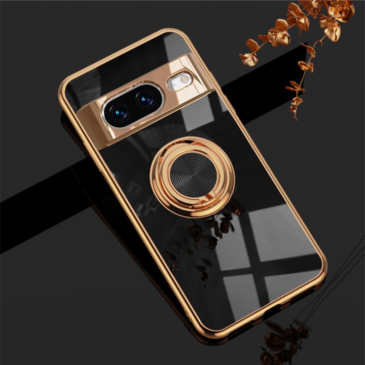 6d Electroplating Ring bracket Protective Case Soft Tpu Shell Magnetic Car Mount Mobile Phone Cases For Google Pixel 9 9pro 8