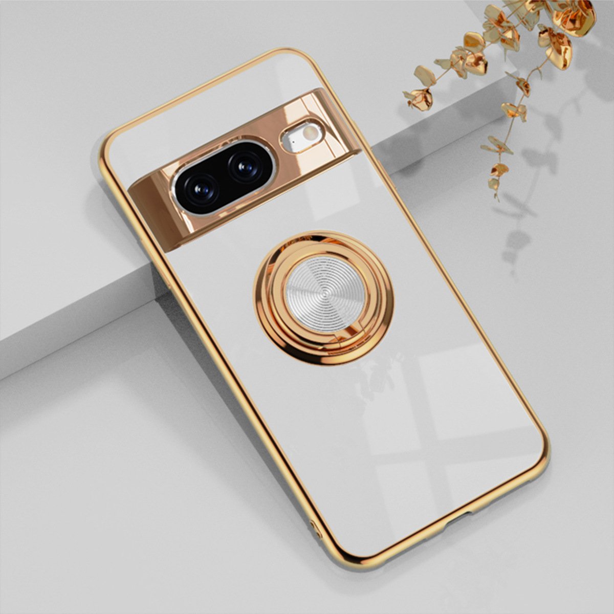 6d Electroplating Ring bracket Protective Case Soft Tpu Shell Magnetic Car Mount Mobile Phone Cases For Google Pixel 9 9pro 8