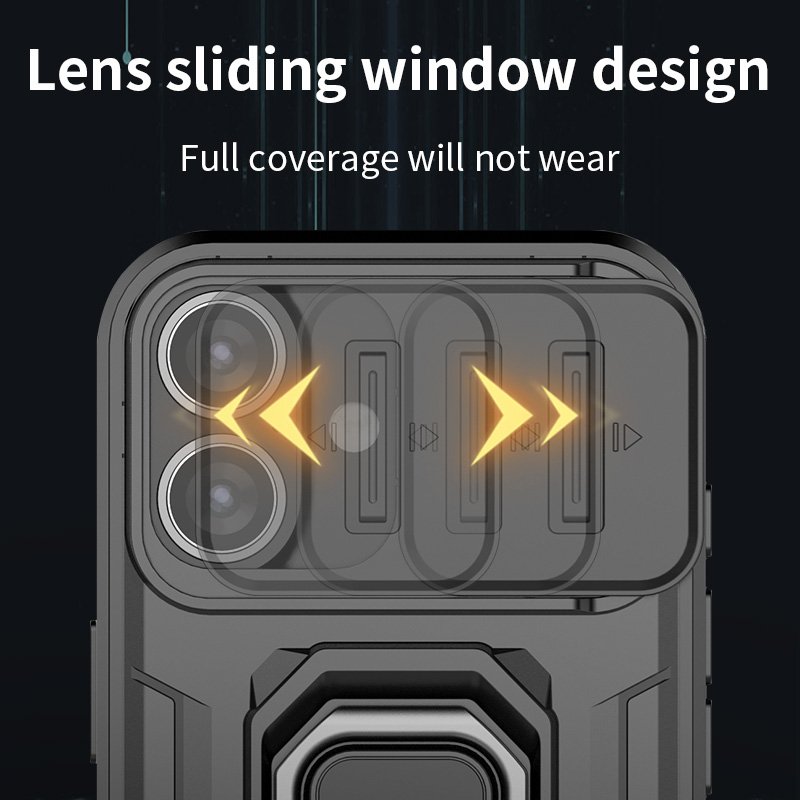 Case for iPhone 16, Armor design Camera Cover Phone Case with Rotation Ring Stand for iPhone 16 Pro max