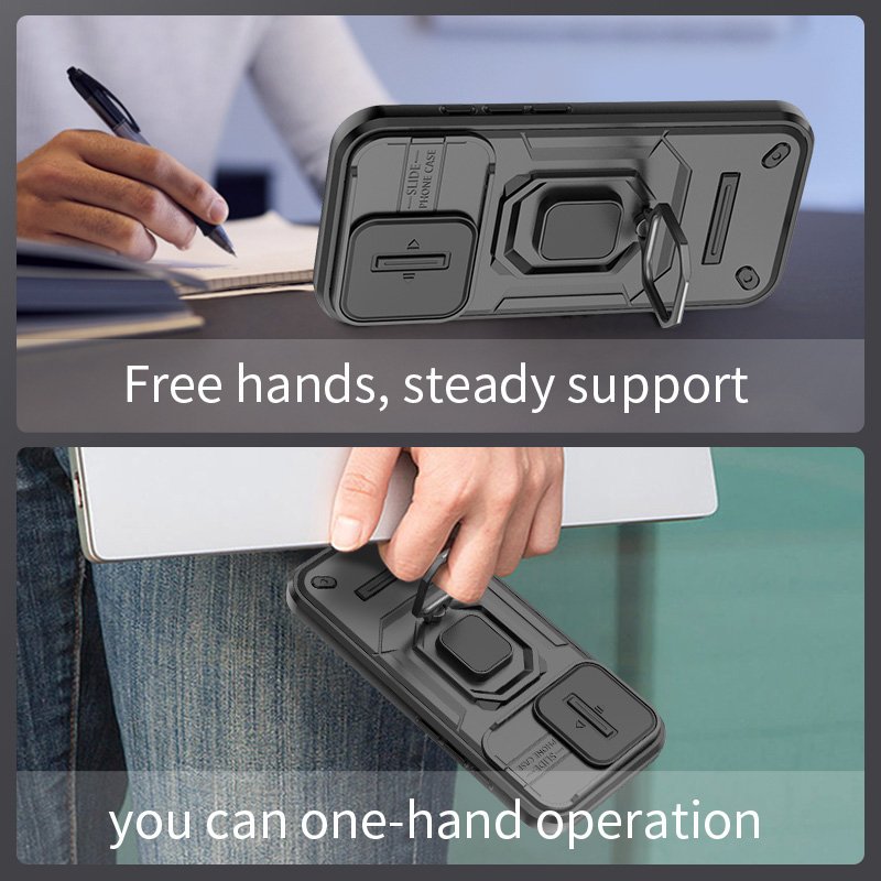 Case for iPhone 16, Armor design Camera Cover Phone Case with Rotation Ring Stand for iPhone 16 Pro max