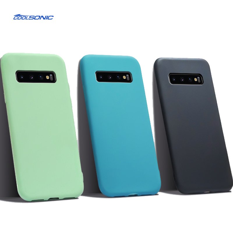 Liquid Silicone Case Silky Shell Cover phone For Samsung Galaxy S10 Plus