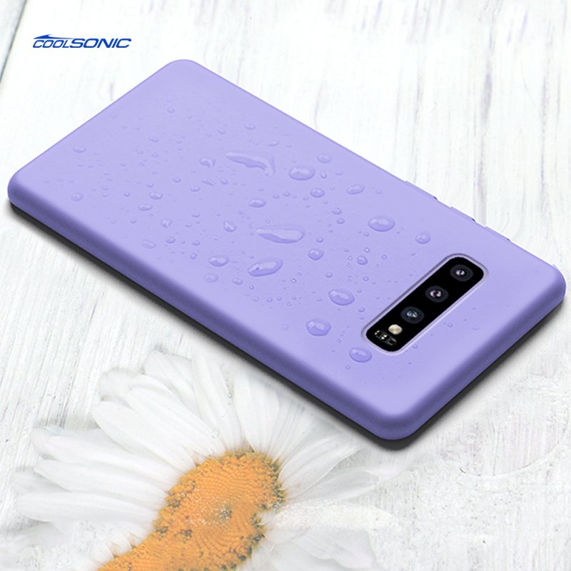 Liquid Silicone Case Silky Shell Cover phone For Samsung Galaxy S10 Plus