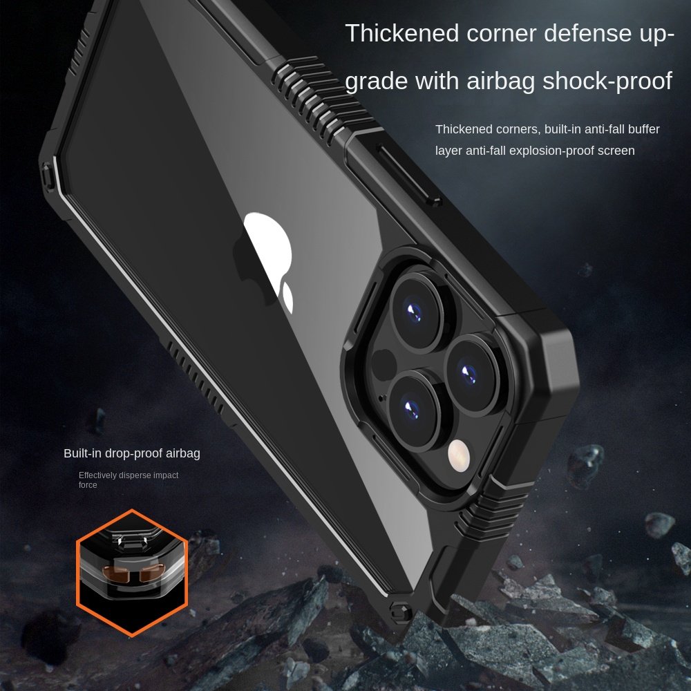 Transparent anti-skid anti-fall mobile phone case cushioning corners thickened integrated combination