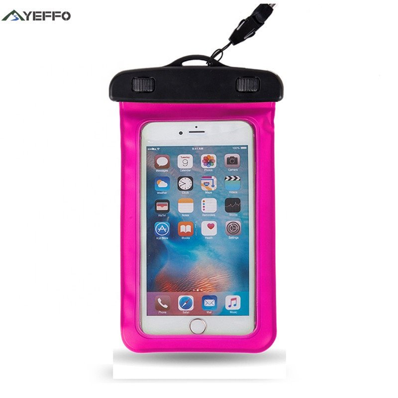 Underwater Transparent Waterproof Mobile Phone Case 6.5in Phone Dry Bag For Water Sports