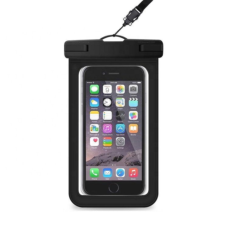 Underwater Transparent Waterproof Mobile Phone Case 6.5in Phone Dry Bag For Water Sports
