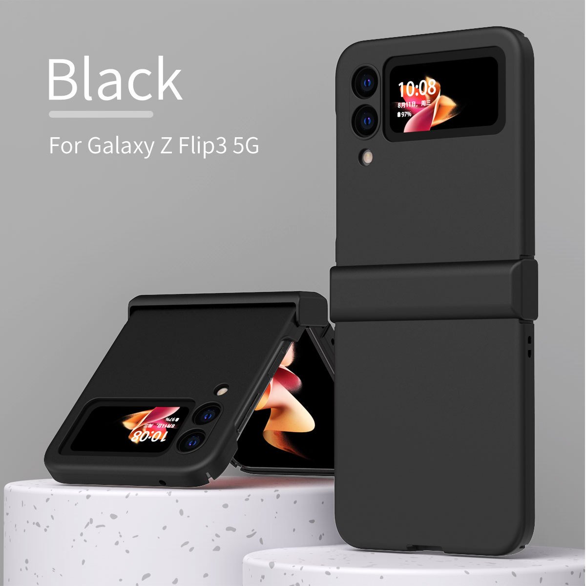Korea popular for Samsung Zflip3 phone case FLIP folding screen transparent case Macaron 5G all-inclusive