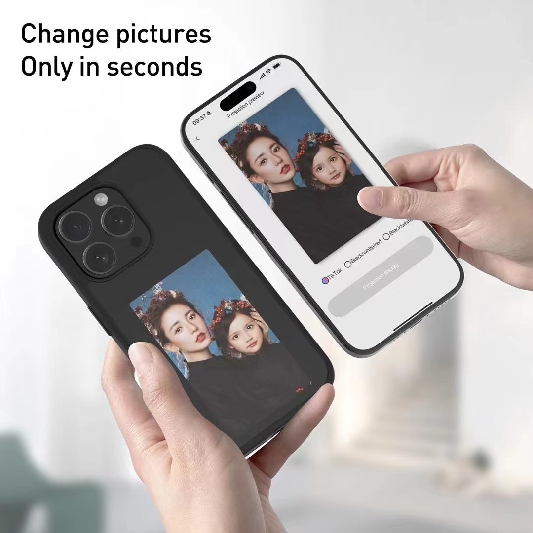 NFC Photo Phone Cover DIY Display Smart NFC Mobile Phone Case For iPhone 15 14 13 14 Pro max