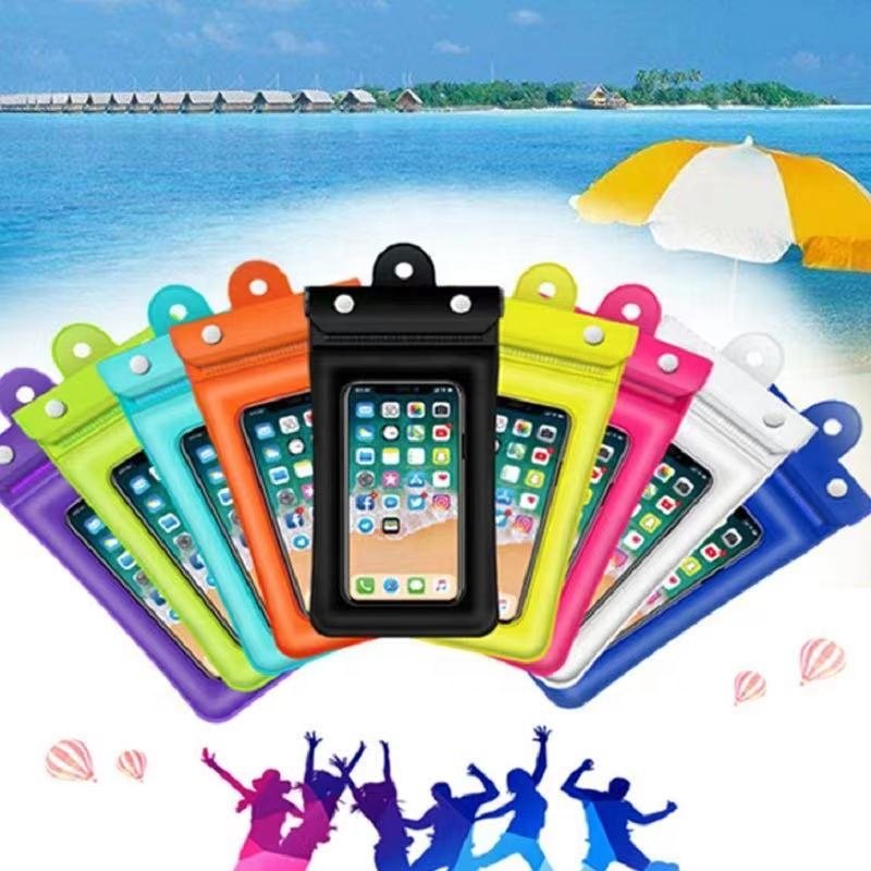 Waterproof Phone Pouch/Case Floating Waterproof Mobile Phone Pouch Universal TPU PVC Clear Waterproof Dry Beach Bag With Lanyard