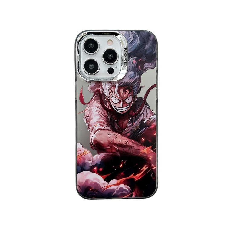 Japanese Cartoon Manga Anime Character Electroplated Protective Phone Case Cover For Phone 15 Pro Max 14 13 12