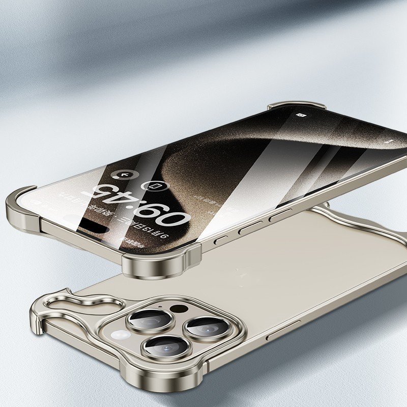 Aluminum Frame Bumper Phone Case Metal Corner Pad with Camera Lens Protector Cover for Iphone 15 Pro Max Case 14 Dropshipping